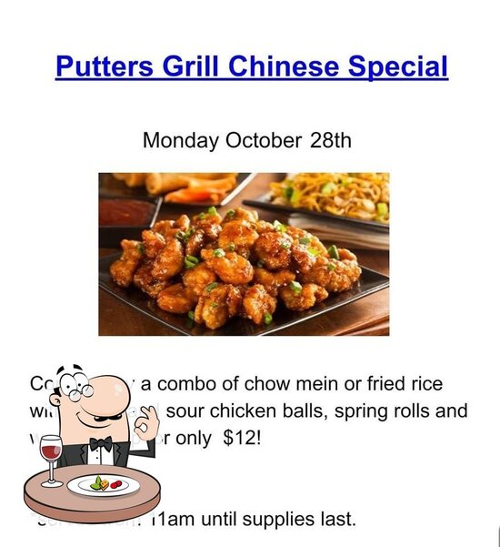 Menu at Putters Grill Concessions, Sparwood