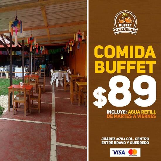 Carta del restaurante Eri Buffet del Cazuelas, Coatzacoalcos