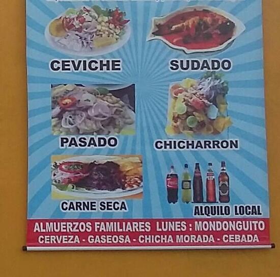 Menu At Restaurant Cevicheria Gato Gordo Piura