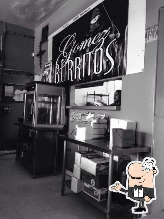 Menu at Gomez Burritos restaurant, Denver, Washington St