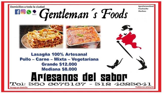 Menu at Gentleman s Foods restaurant Bogotá