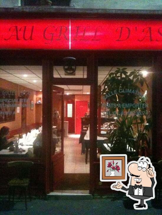 Menu at Au grill d'Asie restaurant, Paris