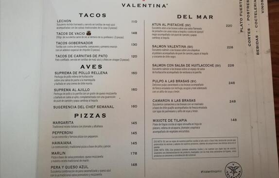 menu at valentina cantina fina pub bar morelia calle venezuela s n de