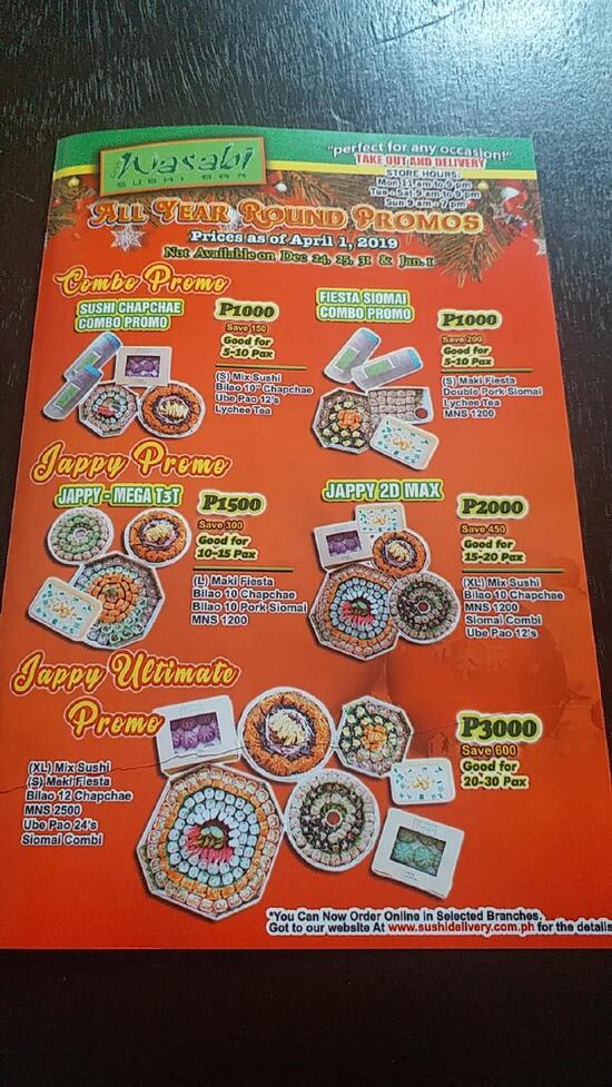 Menu at Gryn Wasabi Vluna / Vietyum restaurant, Quezon City, 53 V. Luna Ave