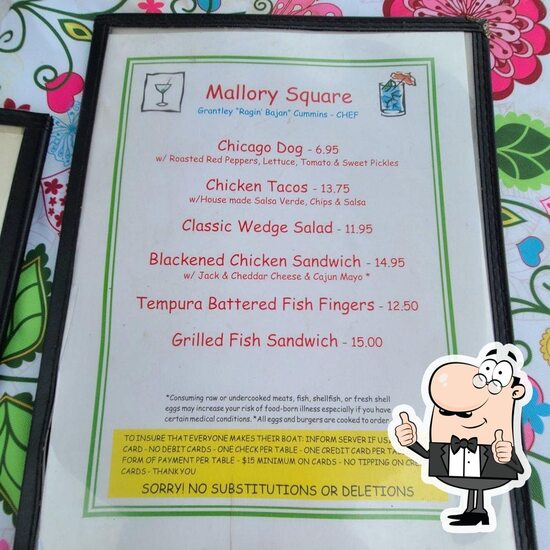 Menu at Mallory Square Restaurant and Bar, Sayville