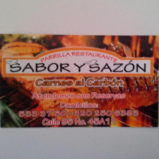 Carta de Parrilla Restaurante Sabor y Sazón, Bogotá