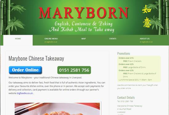 Restaurante Marybone Fish and Chips, Liverpool - Carta del restaurante