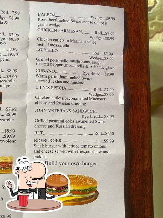 Menu at Lily’s Deli, South Salem