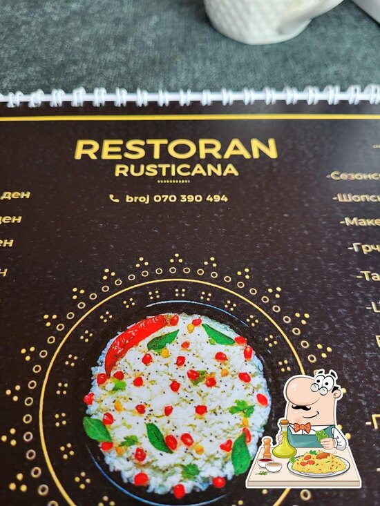 Menu at Restoran Rusticana restaurant, Macedonia