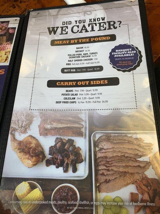 Menu at Fat Daddy’s BBQ, Forsyth