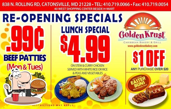 Golden Krust Caribbean Restaurant in Catonsville - Restaurant menu and ...