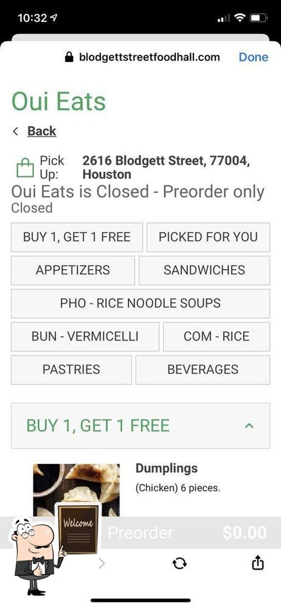 Blodgett Food Hall, 2616 Blodgett St in Houston Restaurant menu and