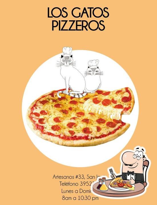 Menu at Los Gatos Pizzeros restaurant, Tepoztlán