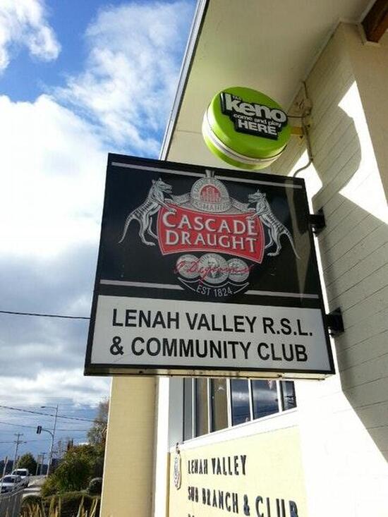 Menu at Lenah Valley RSL club, Lenah Valley