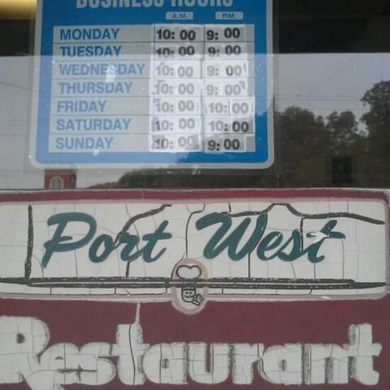 Menu at Port West Restaurant, Westernport