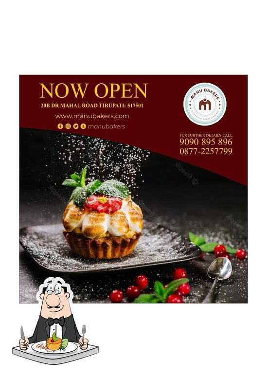 Menu at Manu Bakers, Tirupati