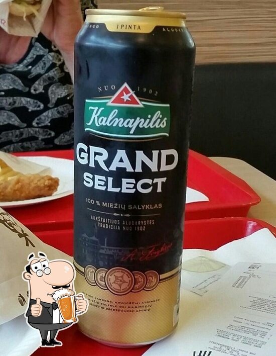 Menu at KFC restaurant, Vilnius, Ozas
