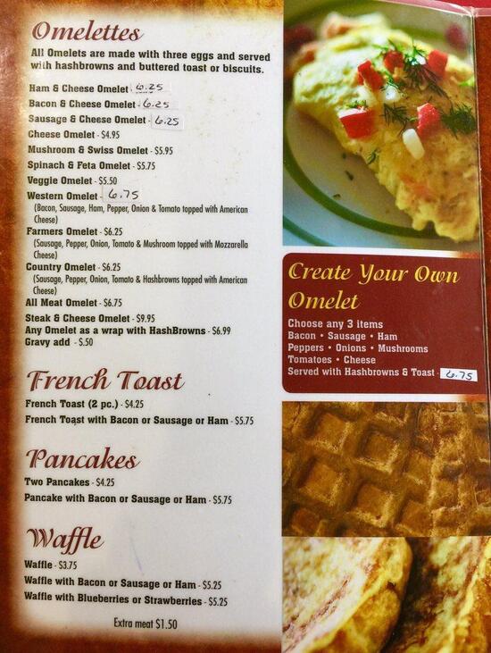 Menu at Blue Grass Restaurant, La Center