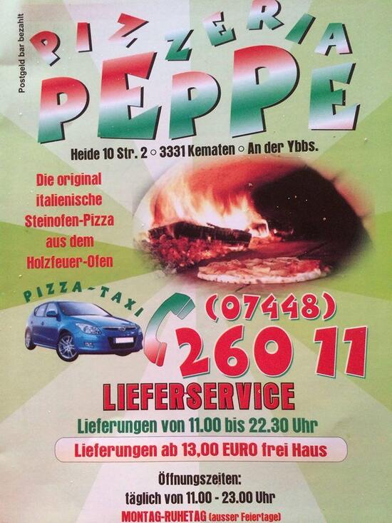 Speisekarte von Pizzeria Peppe Kematen Ybbs Österreich 10 Str 2