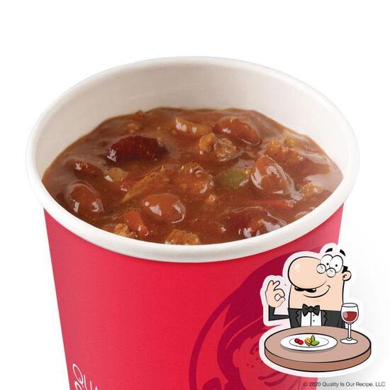Menu at Wendy's fast food, Clay Center
