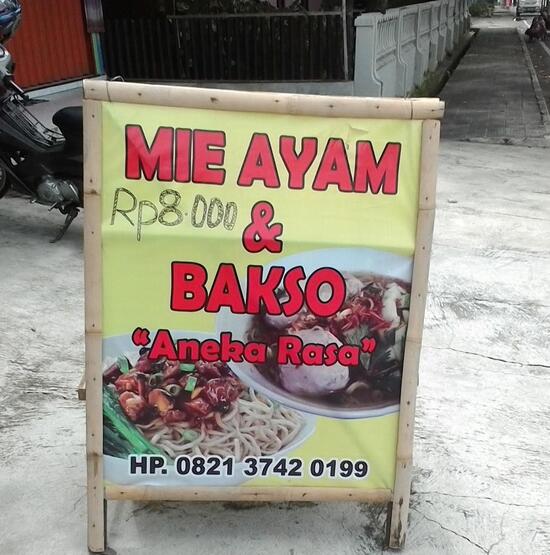 Carta Del Restaurante Mie Ayam And Bakso Aneka Rasa Semanu