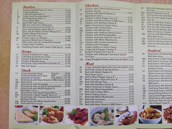 Menu at The Happy Chef Chinese fast food, Seaford