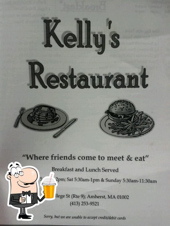 Menu at Kelly's Restaurant, Amherst