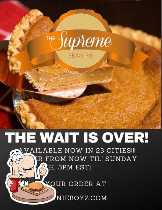 Menu at Supreme Bean Pie desserts, Chicago