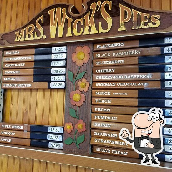 Menu at Mrs. Wick's Restaurant & Pie Shop, Winchester