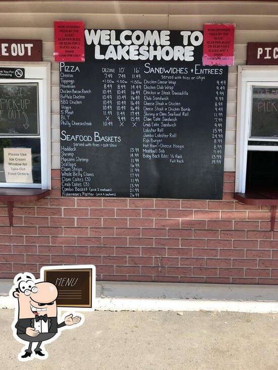 Menu at Lakeshore Restaurant, Dexter, 16 Crockett Rd