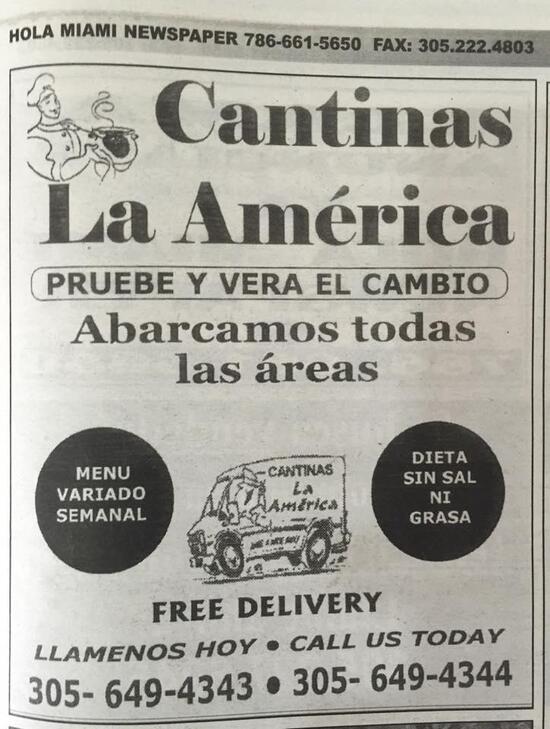 Restaurante La America Cantina_Food Delivery, Hialeah Opiniones del