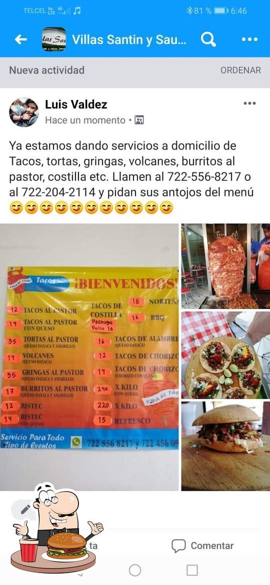 Menu At TACOS EL BUEN PASTOR Restaurant Lerma De Villada