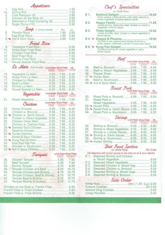 Menu At Wang S Kitchen Restaurant Richwood   Rd67 Wangs Kitchen Menu 