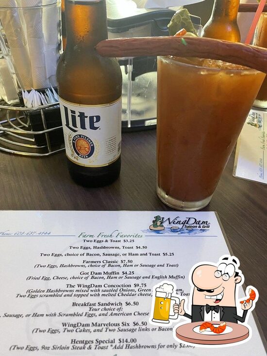 Menu at Wing Dam Saloon & Grill pub & bar, Fountain City