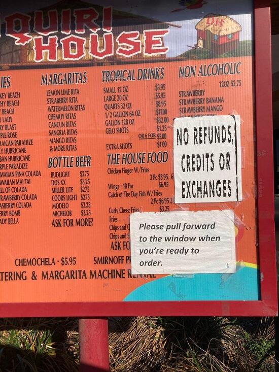 Menu at Daiquiri House pub & bar, Houston, Farm to Market Rd 529