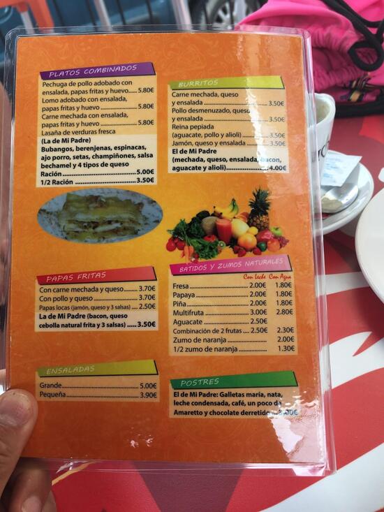 Menu at Mi Padres Tapas and Wine Bar, San Miguel