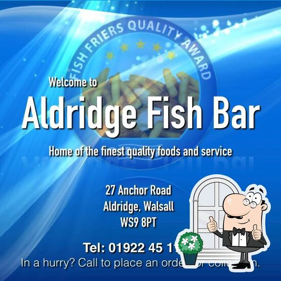 Menu at Aldridge Chippy fast food, Walsall