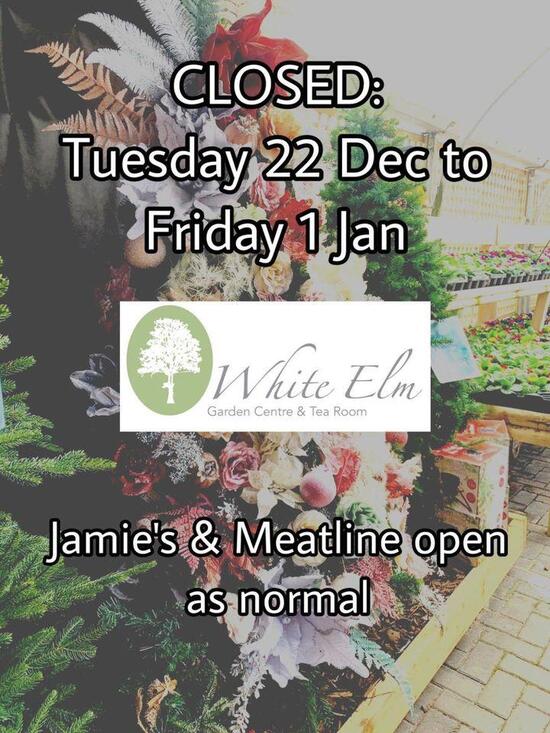 Menu at White Elm Garden Centre and Tearoom cafe, Bicknacre