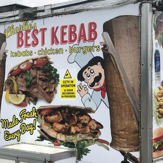 Menu at Charlie’s Best Kebab, Swindon