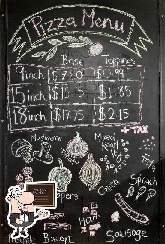Menu at Summerland General Store, Gravenhurst