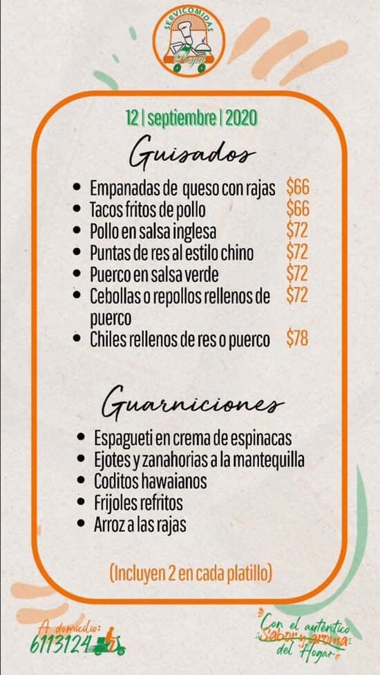 Menu at Servicomidas Royal restaurant, Tuxtla Gutiérrez, 5a Norte ...