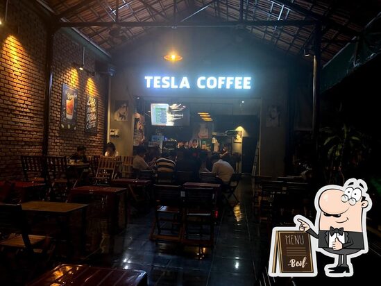Menu at Tesla Coffee cafe, Da Nang