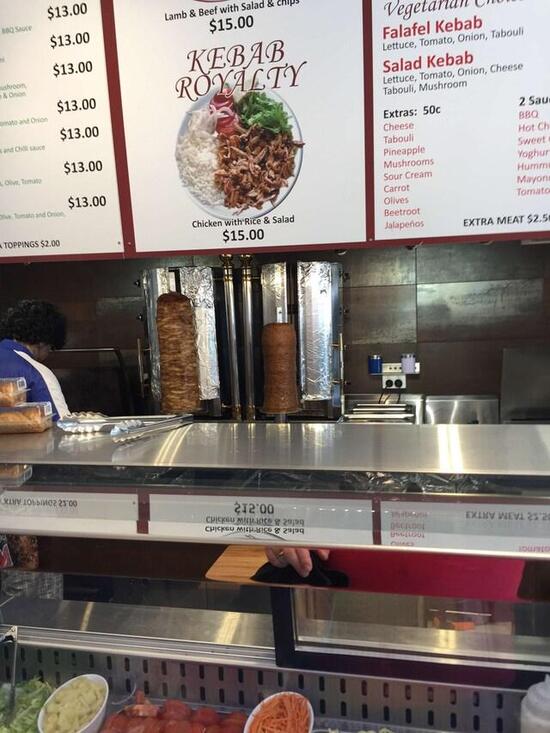 Menu at Mr Kebab restaurant, Burleigh Heads
