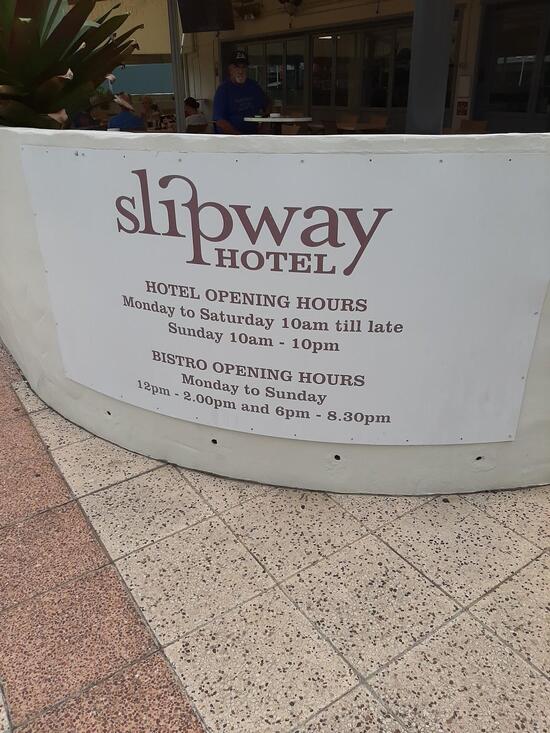 Menu at Slipway Hotel Restaurant, Ballina