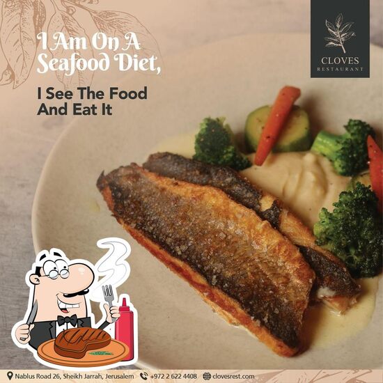Menu at Cloves Restaurant, Jerusalem, Derech Har HaZeitim 6
