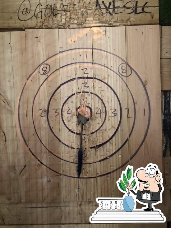 Menu at Golden Axe Throwing and Bar, Salt Lake City