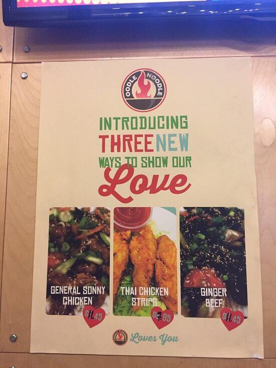 Menu at Oodle Noodle restaurant, Leduc, A 50 St
