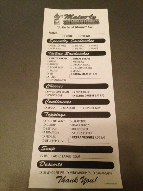 Menu at Mainely Sandwiches restaurant, Houston, Katy Fwy 225