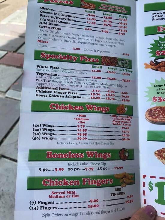 Menu at Plaza Pizzeria On Main, Tonawanda, 260 Main St