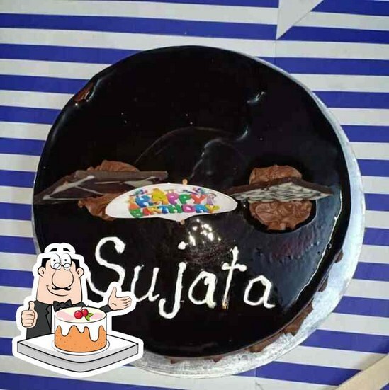 Dear Sujata je Name Picture - Red Heart Lovers Birthday cake | Happy  birthday cake images, Birthday cake writing, Birthday cake write name